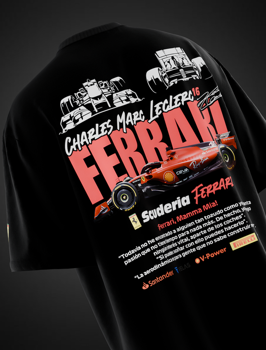 Ferrari Oversized Drop Shoulder T-Shirt