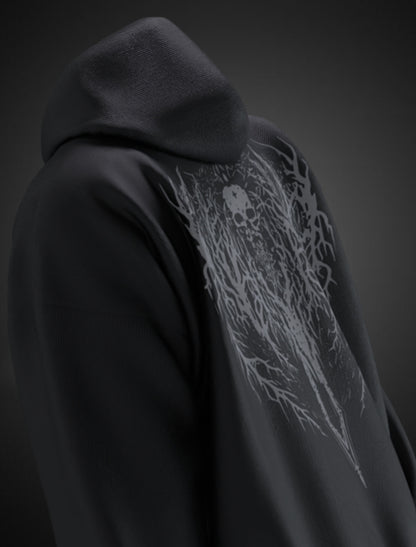 GOTHIC SKULL OVERSIZED HOODIE